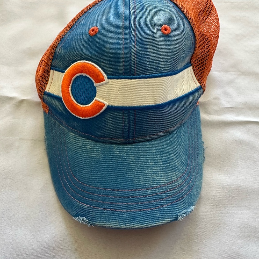 Blue and Orange Colorado Trucker Hat
